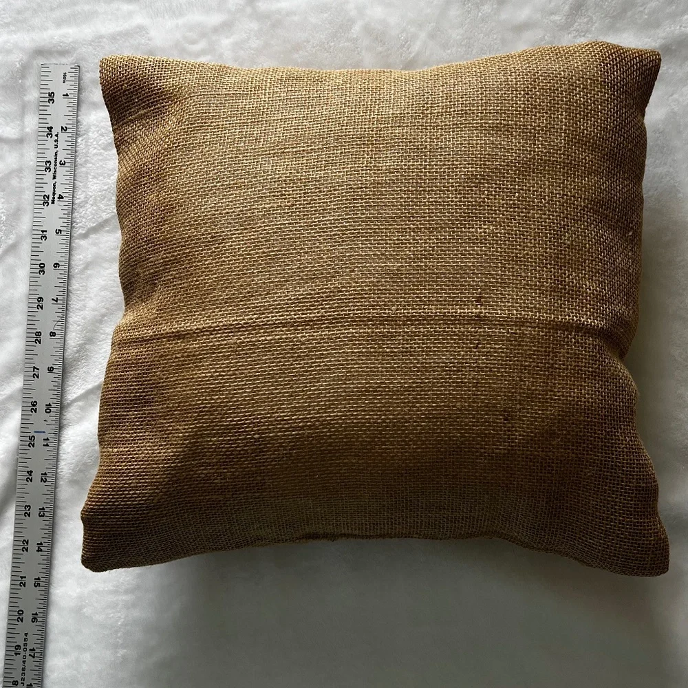 Burlap Throw Pillow 